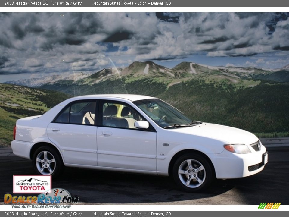 2003 Mazda Protege LX Pure White / Gray Photo #1