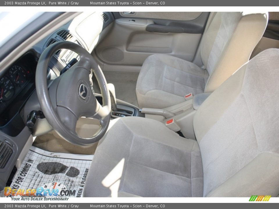 2003 Mazda Protege LX Pure White / Gray Photo #4