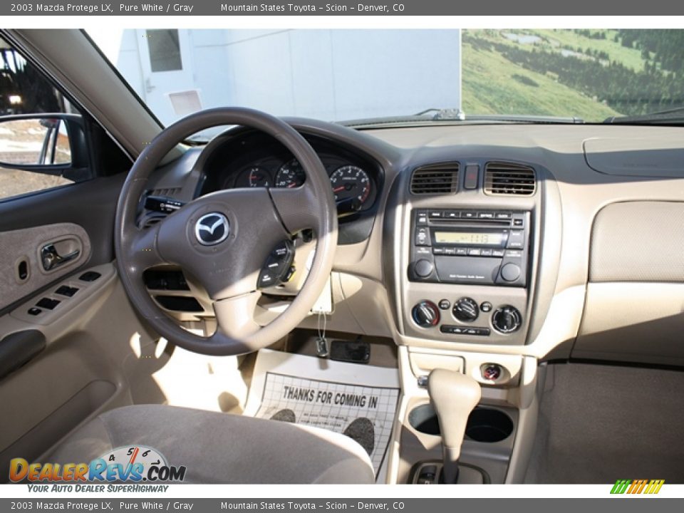 2003 Mazda Protege LX Pure White / Gray Photo #13