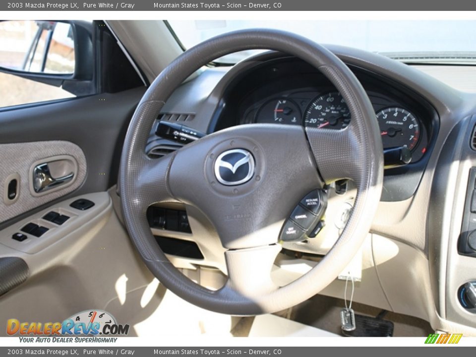 2003 Mazda Protege LX Pure White / Gray Photo #14