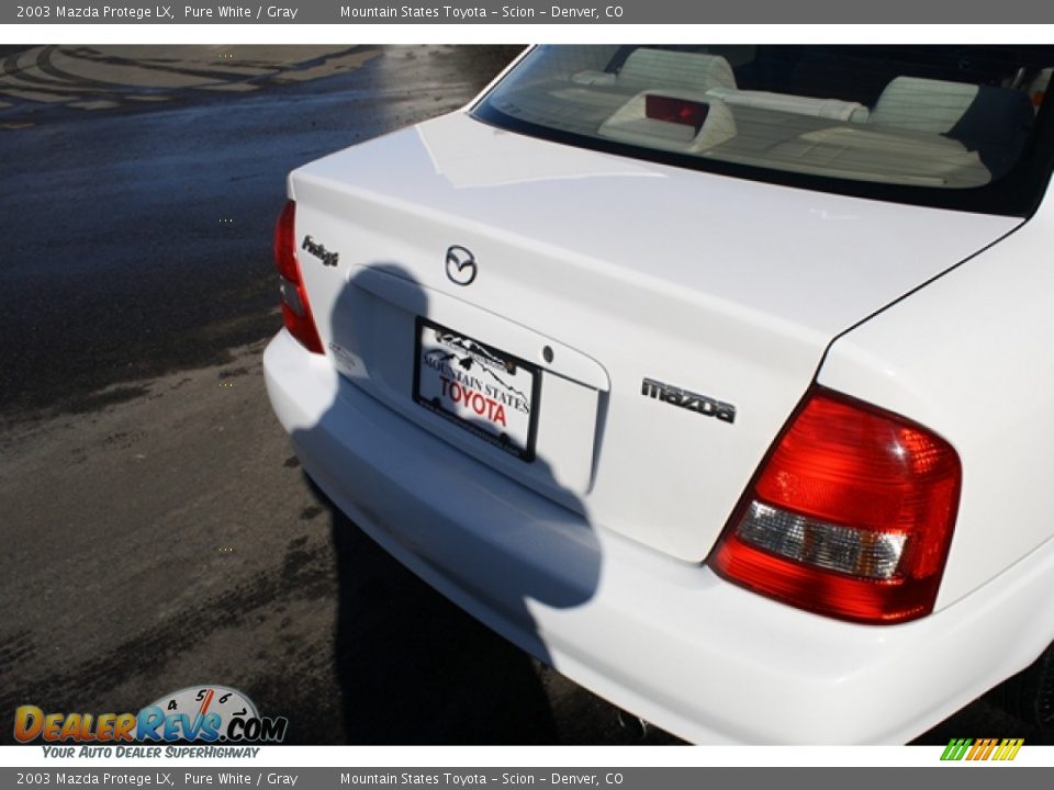 2003 Mazda Protege LX Pure White / Gray Photo #17