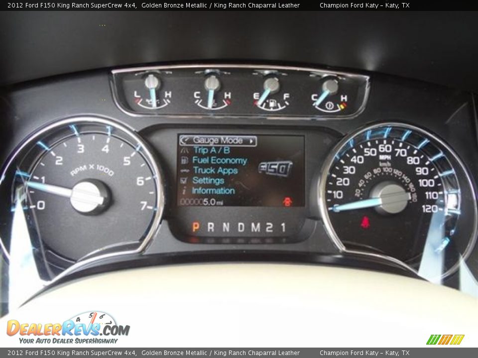 2012 Ford F150 King Ranch SuperCrew 4x4 Gauges Photo #23