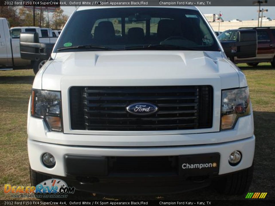 2012 Ford F150 FX4 SuperCrew 4x4 Oxford White / FX Sport Appearance Black/Red Photo #2