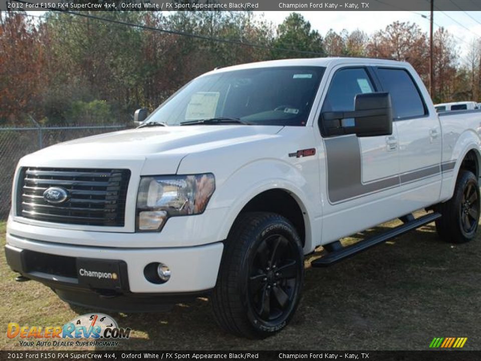 2012 Ford F150 FX4 SuperCrew 4x4 Oxford White / FX Sport Appearance Black/Red Photo #3