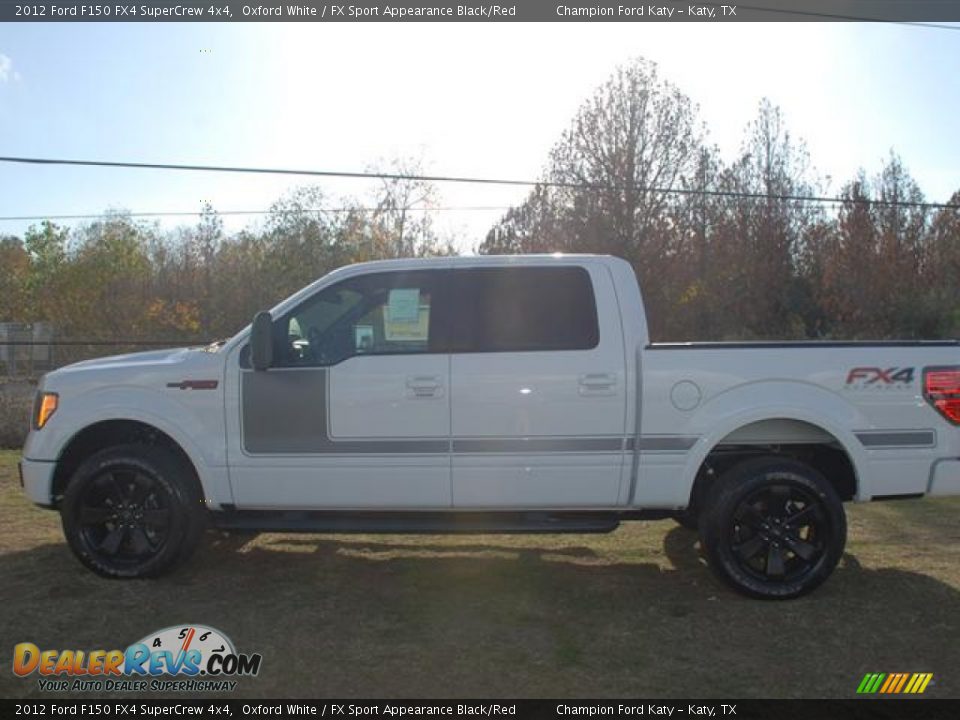 2012 Ford F150 FX4 SuperCrew 4x4 Oxford White / FX Sport Appearance Black/Red Photo #4