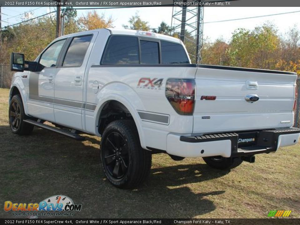 2012 Ford F150 FX4 SuperCrew 4x4 Oxford White / FX Sport Appearance Black/Red Photo #5