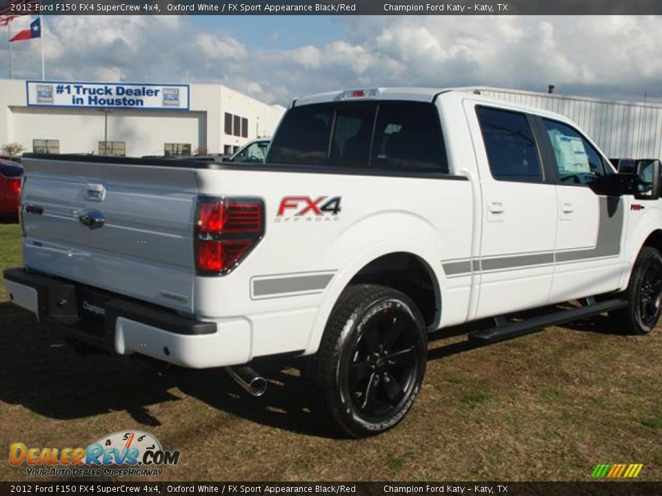 2012 Ford F150 FX4 SuperCrew 4x4 Oxford White / FX Sport Appearance Black/Red Photo #7