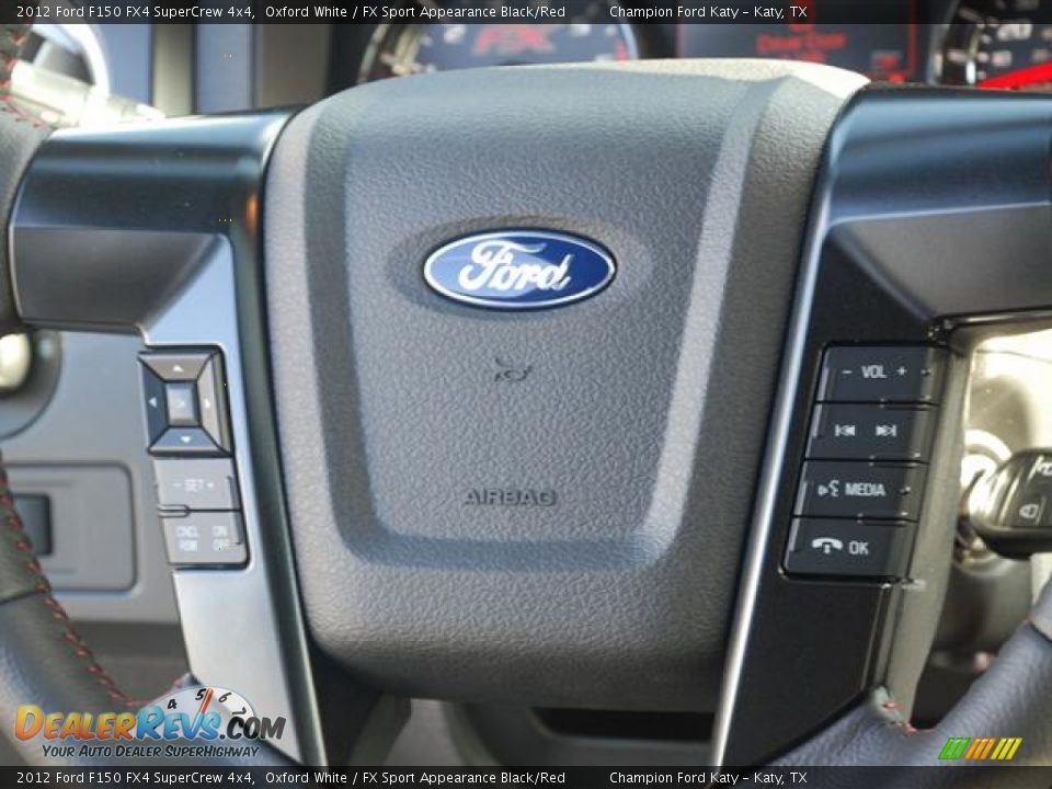 2012 Ford F150 FX4 SuperCrew 4x4 Oxford White / FX Sport Appearance Black/Red Photo #16