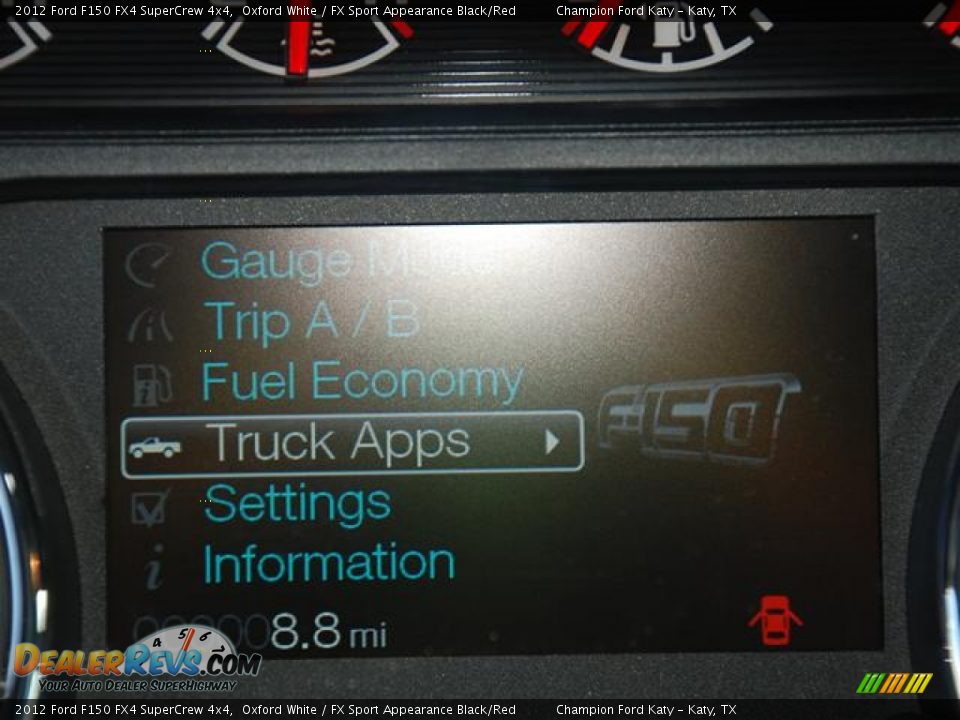 2012 Ford F150 FX4 SuperCrew 4x4 Oxford White / FX Sport Appearance Black/Red Photo #19