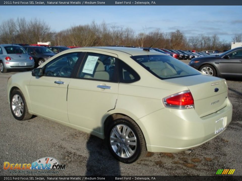2011 Ford Focus SEL Sedan Natural Neutral Metallic / Medium Stone Photo #6