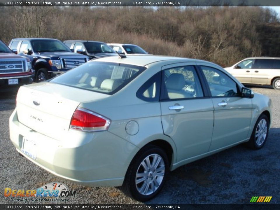 2011 Ford Focus SEL Sedan Natural Neutral Metallic / Medium Stone Photo #8