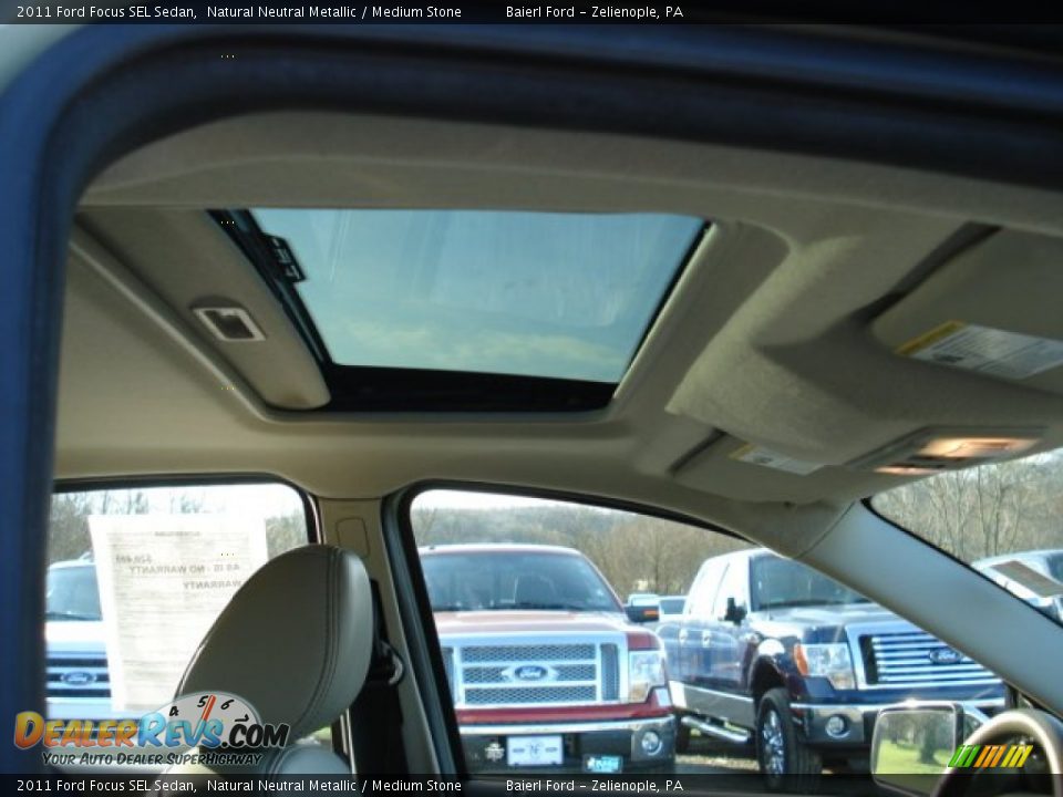 2011 Ford Focus SEL Sedan Natural Neutral Metallic / Medium Stone Photo #16