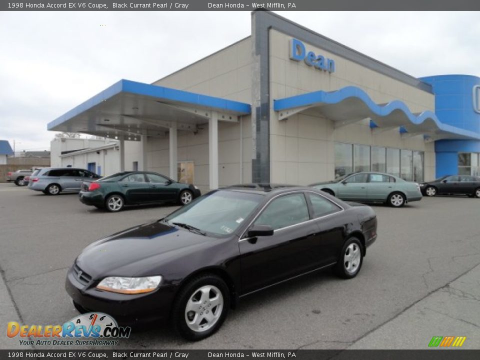 1998 Honda Accord EX V6 Coupe Black Currant Pearl / Gray Photo #1