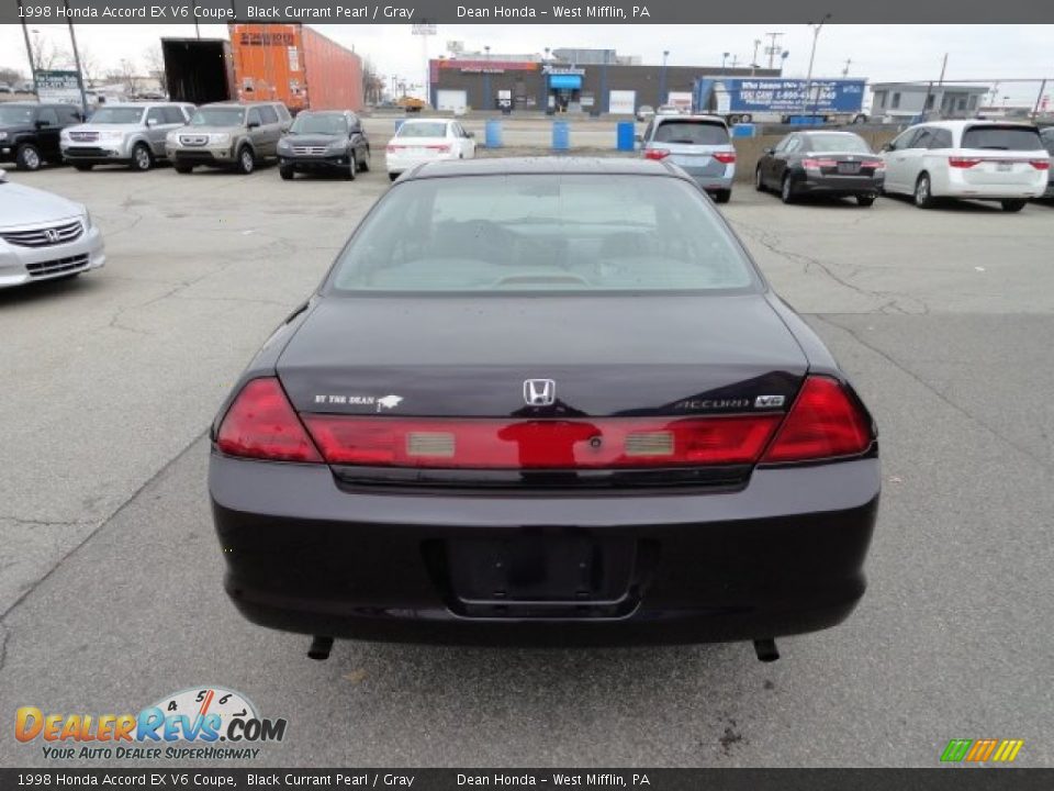 1998 Honda Accord EX V6 Coupe Black Currant Pearl / Gray Photo #4