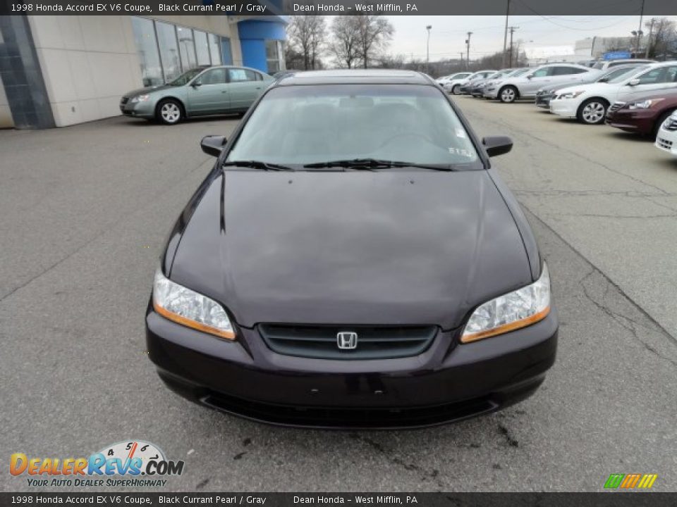 1998 Honda Accord EX V6 Coupe Black Currant Pearl / Gray Photo #8