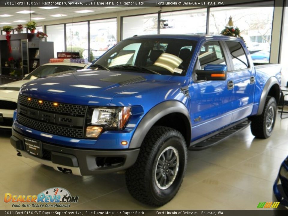 2011 Ford F150 Svt Raptor Supercrew 4x4 Blue Flame Metallic Raptor Black Photo 1 3279