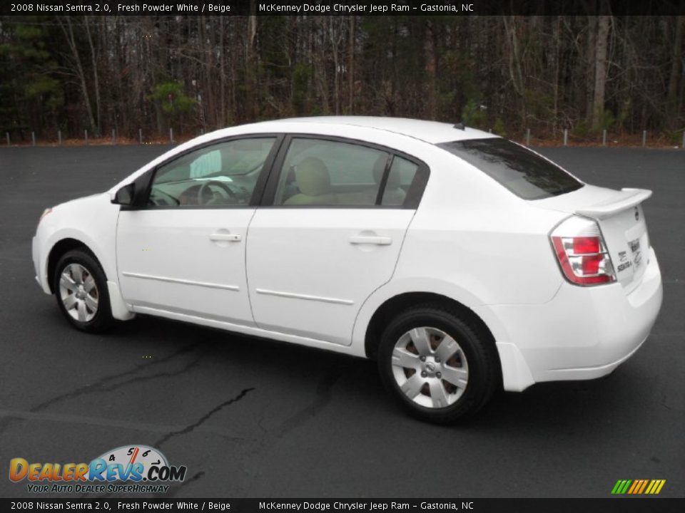 2008 Nissan Sentra 2.0 Fresh Powder White / Beige Photo #2