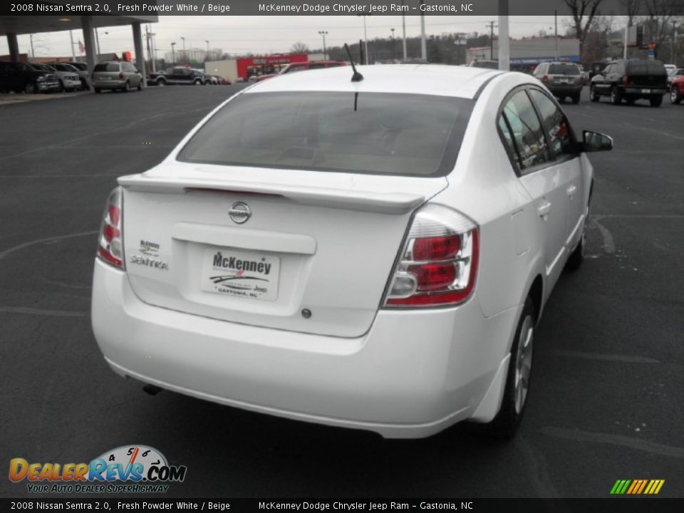 2008 Nissan Sentra 2.0 Fresh Powder White / Beige Photo #3