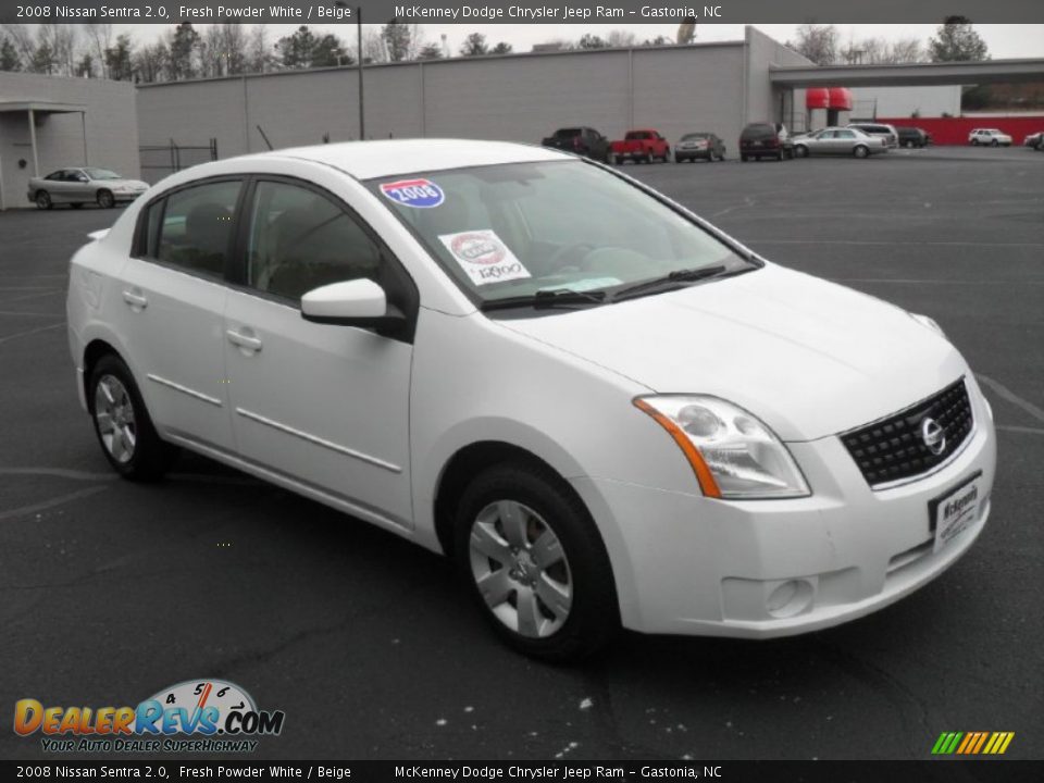 2008 Nissan Sentra 2.0 Fresh Powder White / Beige Photo #5