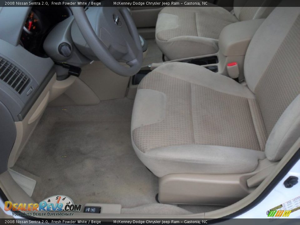 2008 Nissan Sentra 2.0 Fresh Powder White / Beige Photo #7