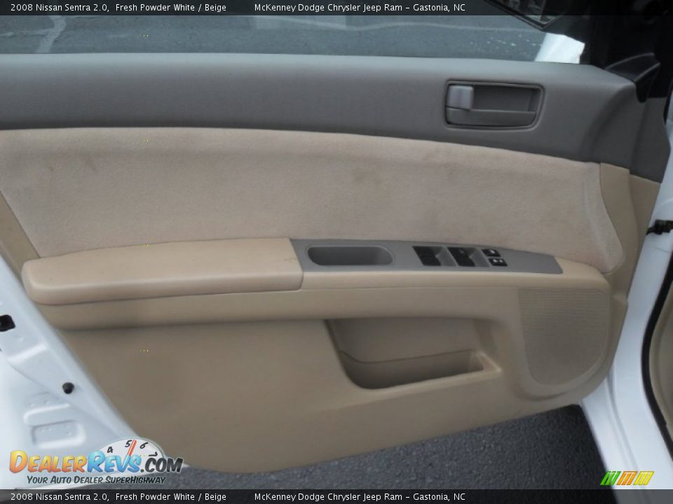 2008 Nissan Sentra 2.0 Fresh Powder White / Beige Photo #8