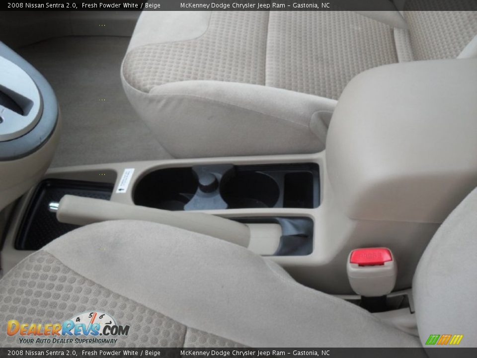 2008 Nissan Sentra 2.0 Fresh Powder White / Beige Photo #9