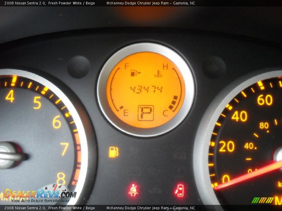 2008 Nissan Sentra 2.0 Fresh Powder White / Beige Photo #13
