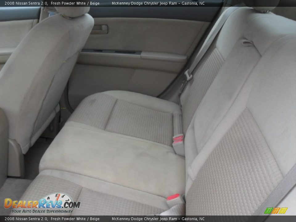 2008 Nissan Sentra 2.0 Fresh Powder White / Beige Photo #14