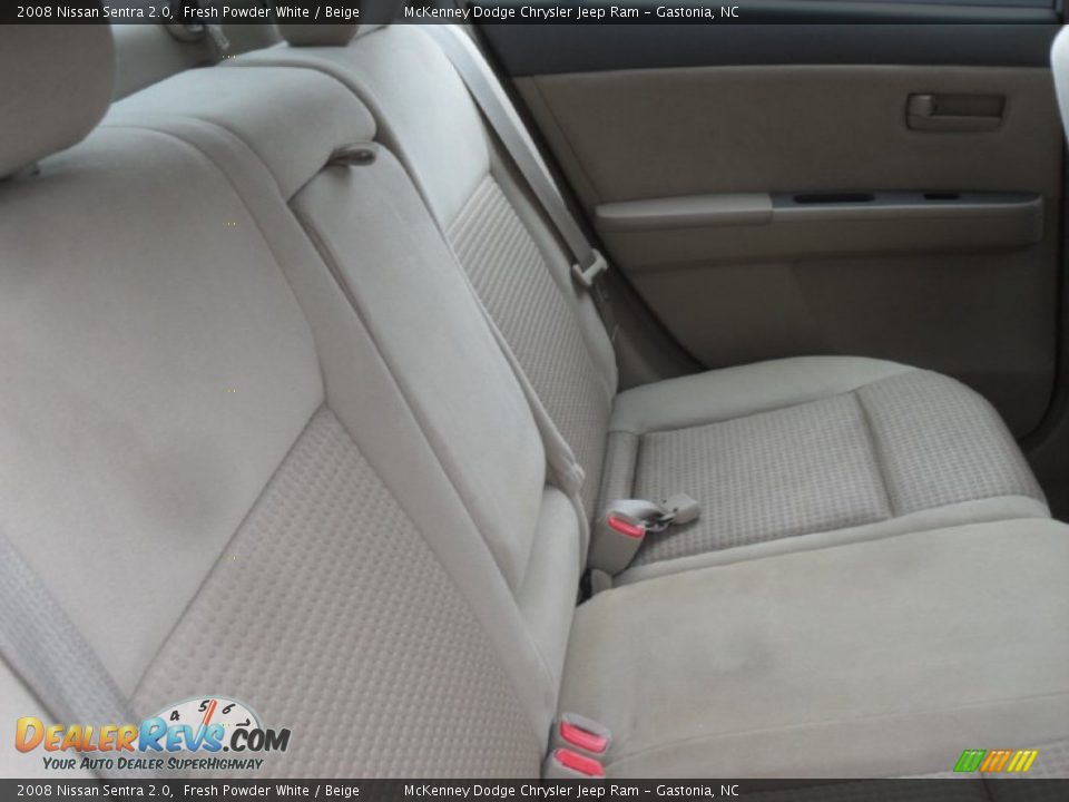 2008 Nissan Sentra 2.0 Fresh Powder White / Beige Photo #18