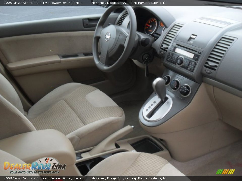 2008 Nissan Sentra 2.0 Fresh Powder White / Beige Photo #20
