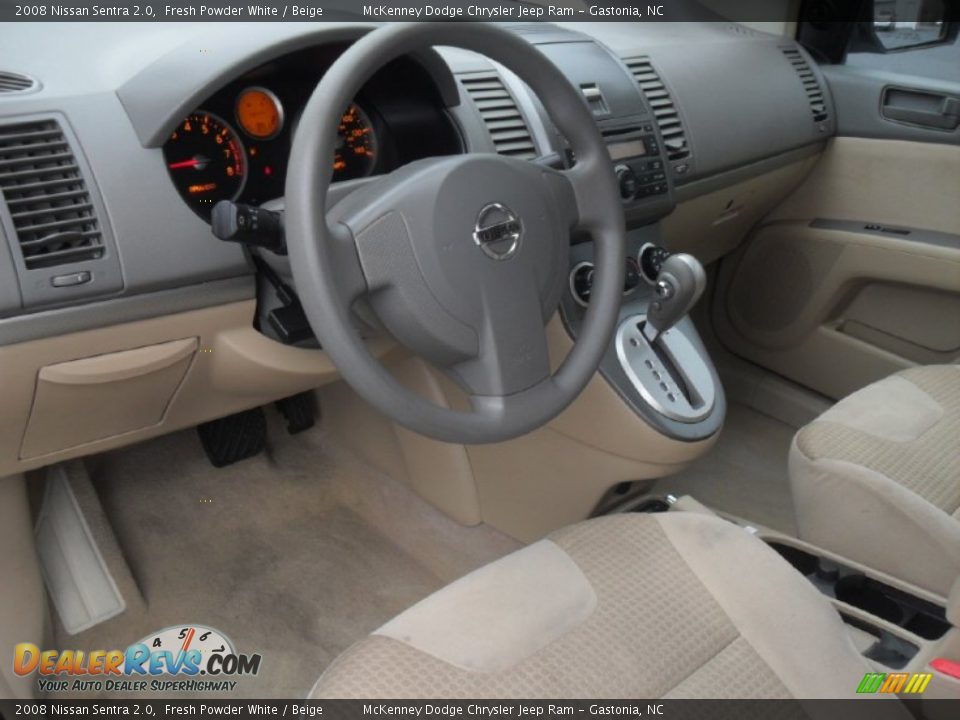 Beige Interior - 2008 Nissan Sentra 2.0 Photo #25