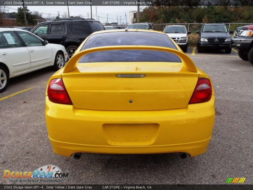 2003 Dodge Neon SRT-4 Solar Yellow / Dark Slate Gray Photo #4