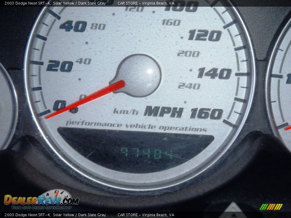 2003 Dodge Neon SRT-4 Solar Yellow / Dark Slate Gray Photo #10