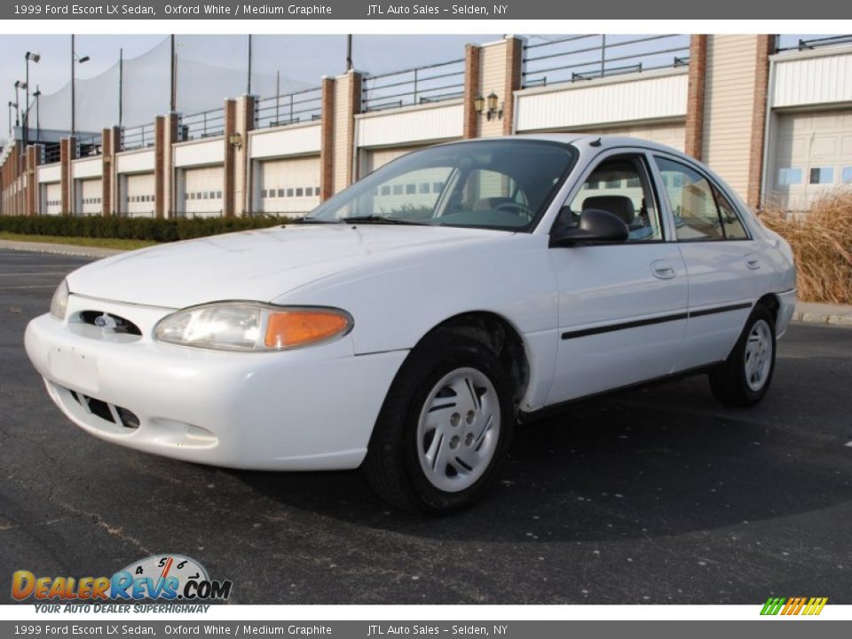 1999 Ford Escort LX Sedan Oxford White / Medium Graphite Photo #1