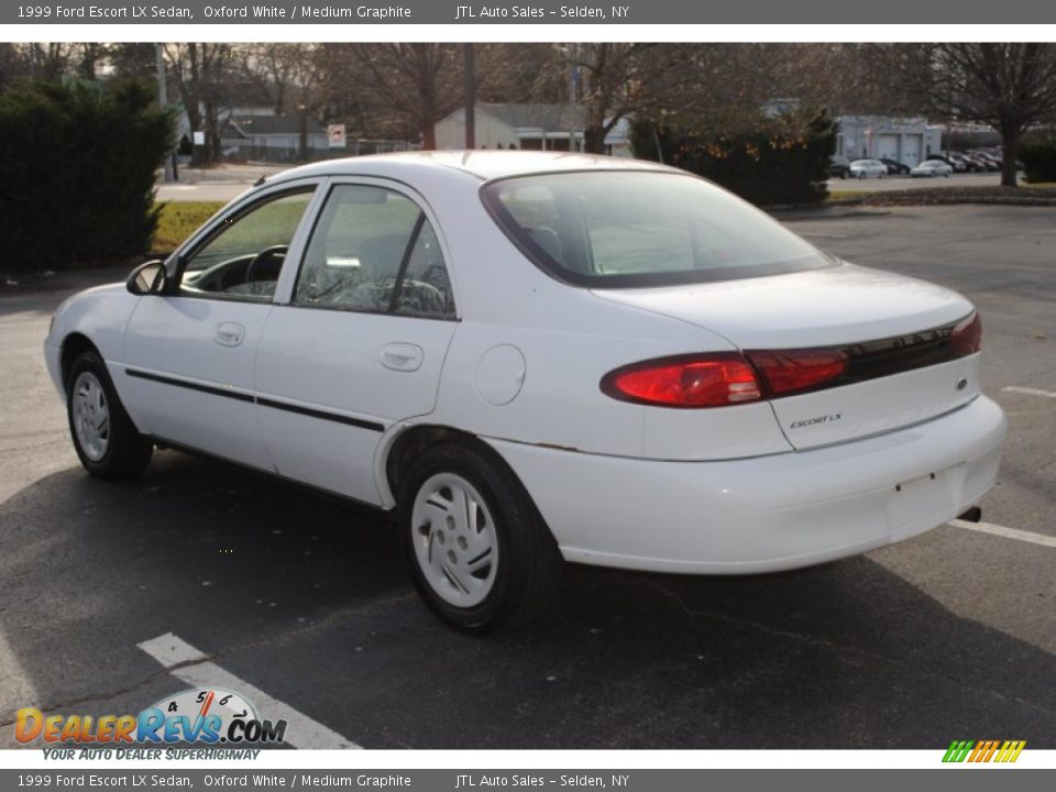 1999 Ford Escort LX Sedan Oxford White / Medium Graphite Photo #4