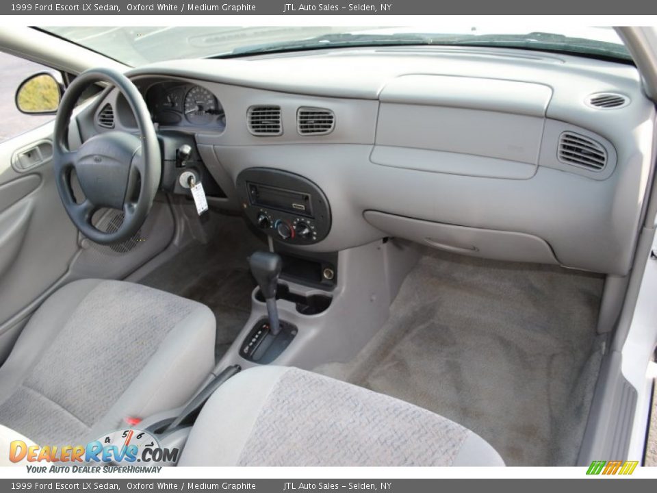 1999 Ford Escort LX Sedan Oxford White / Medium Graphite Photo #8