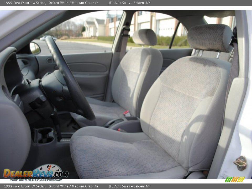 1999 Ford Escort LX Sedan Oxford White / Medium Graphite Photo #11