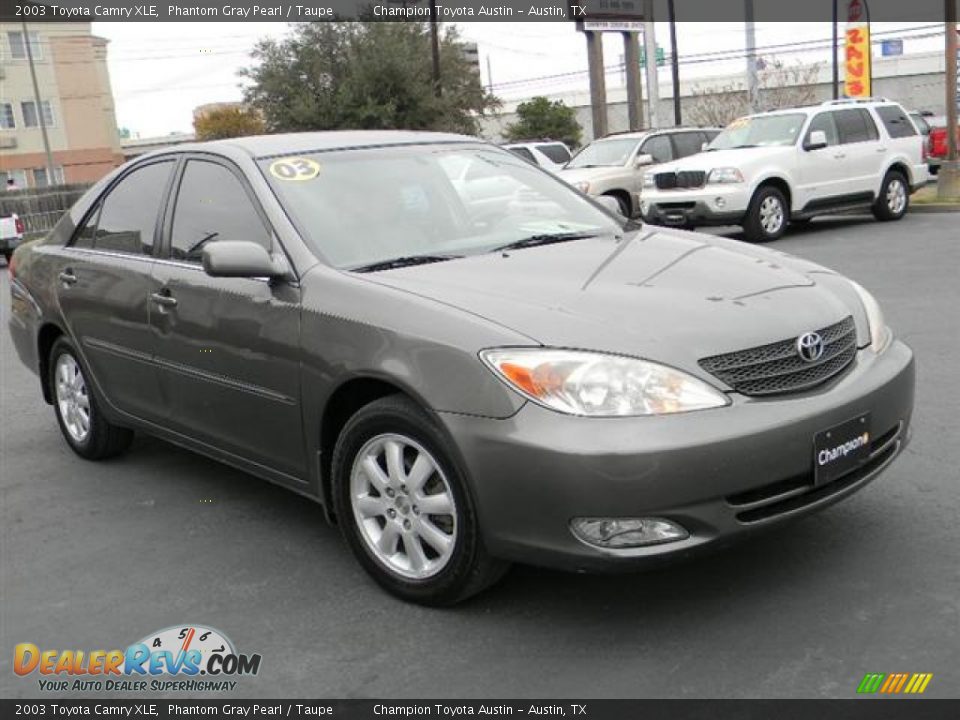 2003 Toyota Camry XLE Phantom Gray Pearl / Taupe Photo #2