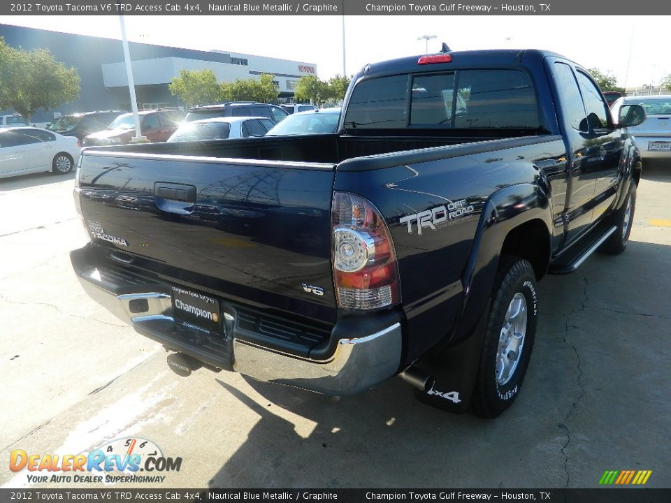 2012 Toyota Tacoma V6 TRD Access Cab 4x4 Nautical Blue Metallic / Graphite Photo #6