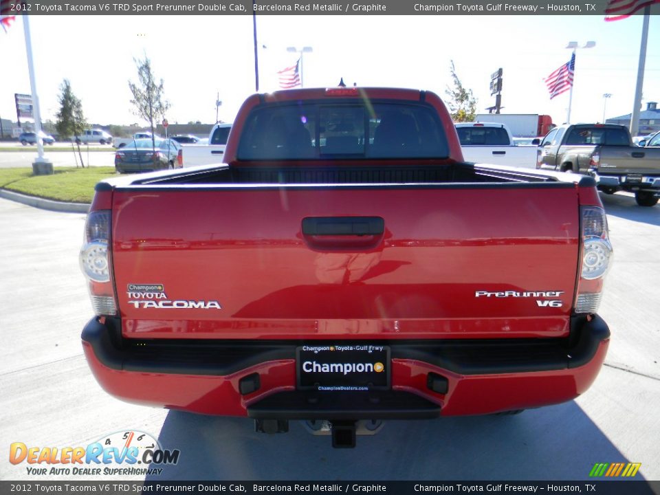 2012 Toyota Tacoma V6 TRD Sport Prerunner Double Cab Barcelona Red Metallic / Graphite Photo #6