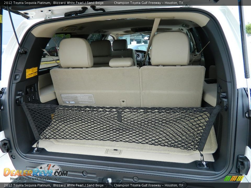 2012 Toyota Sequoia Platinum Blizzard White Pearl / Sand Beige Photo #9