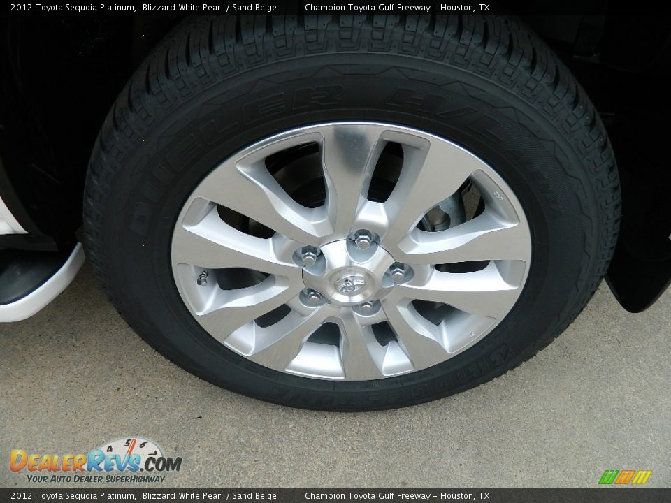 2012 Toyota Sequoia Platinum Blizzard White Pearl / Sand Beige Photo #10