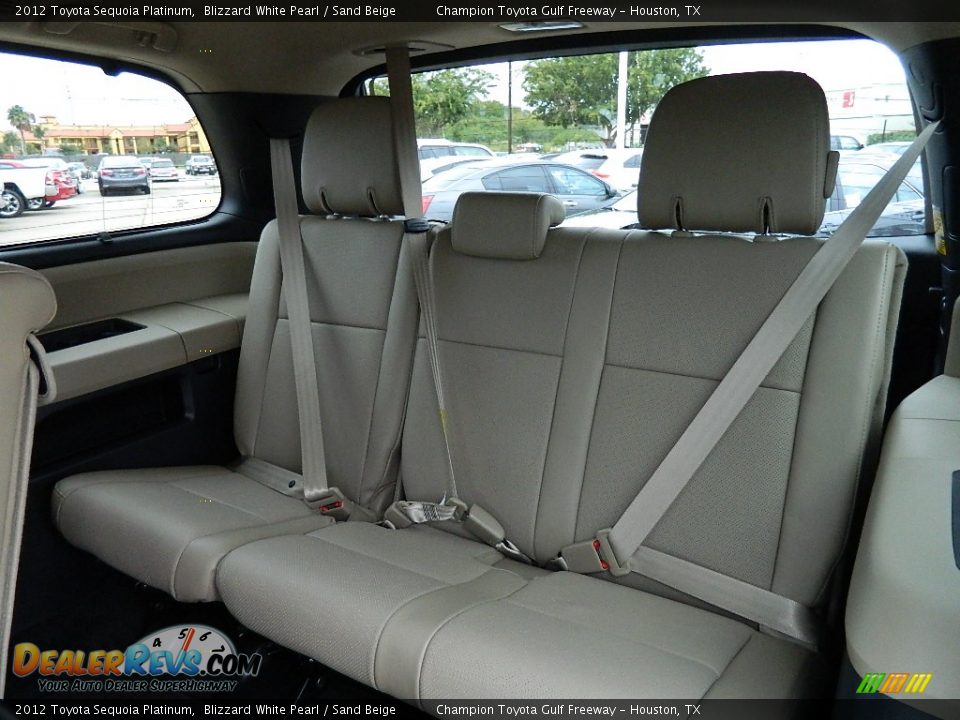2012 Toyota Sequoia Platinum Blizzard White Pearl / Sand Beige Photo #11