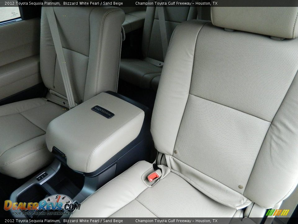 2012 Toyota Sequoia Platinum Blizzard White Pearl / Sand Beige Photo #12