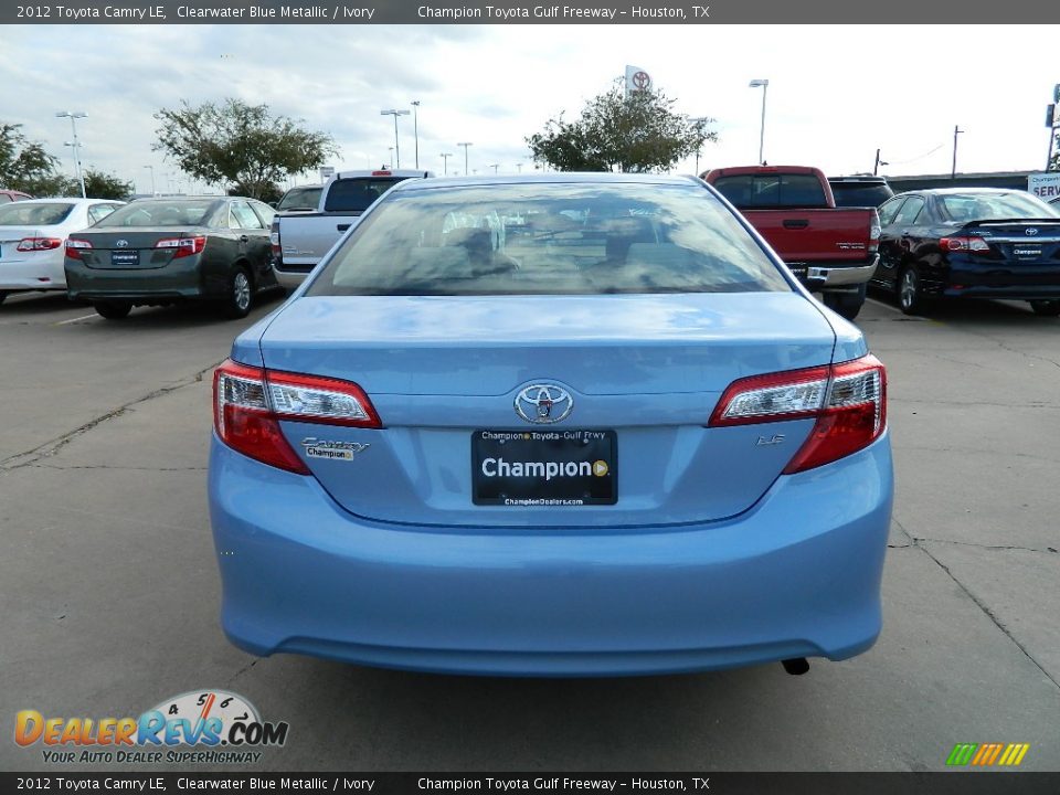 2012 Toyota Camry LE Clearwater Blue Metallic / Ivory Photo #6