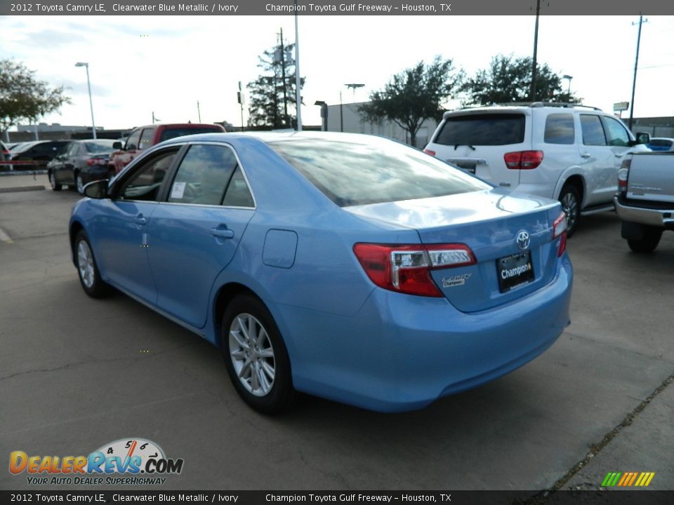2012 Toyota Camry LE Clearwater Blue Metallic / Ivory Photo #7