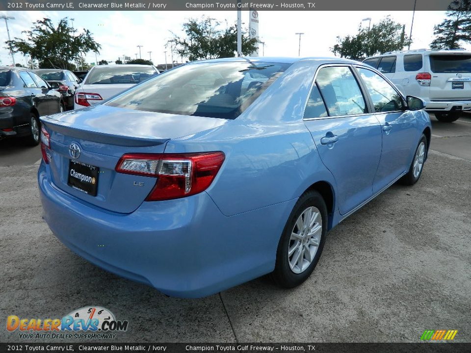 2012 Toyota Camry LE Clearwater Blue Metallic / Ivory Photo #5