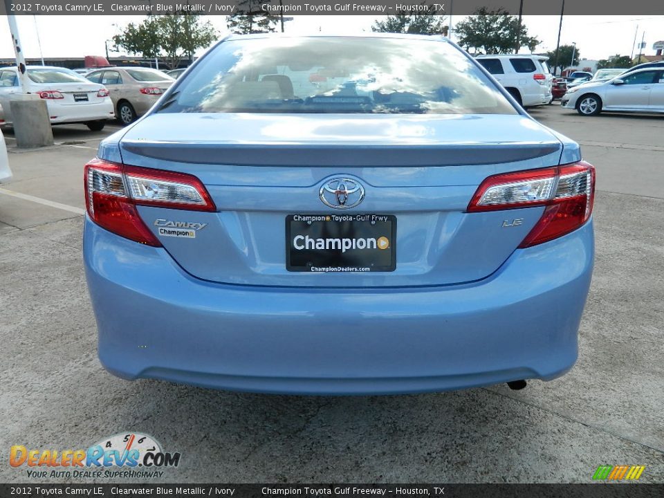 2012 Toyota Camry LE Clearwater Blue Metallic / Ivory Photo #6