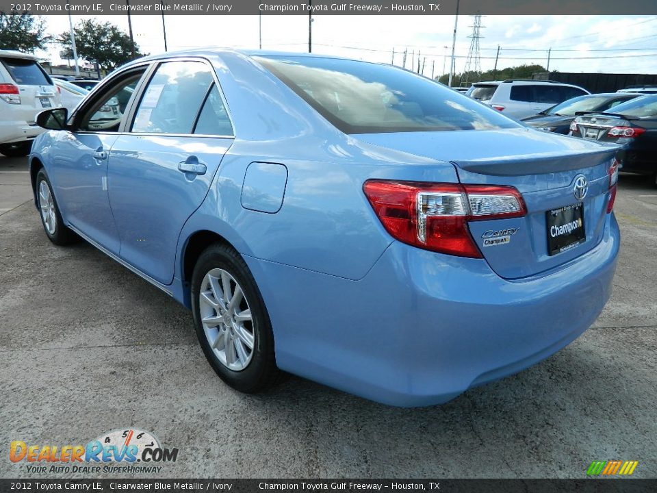 2012 Toyota Camry LE Clearwater Blue Metallic / Ivory Photo #7