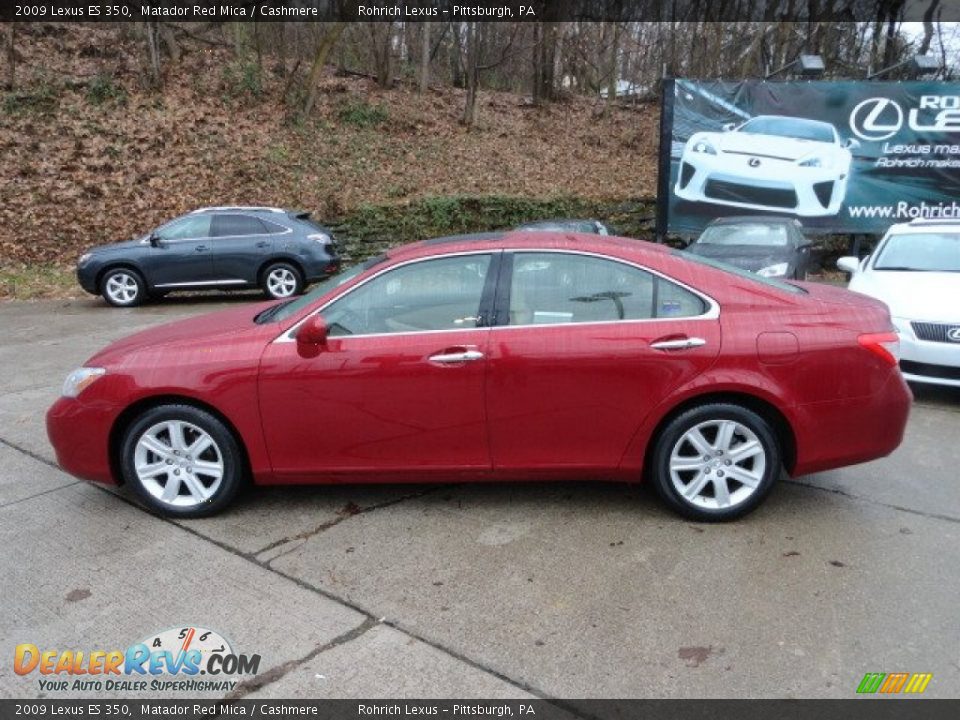 2009 Lexus ES 350 Matador Red Mica / Cashmere Photo #2